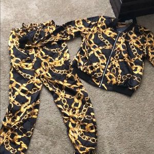 Two Piece Chain Jogger Set